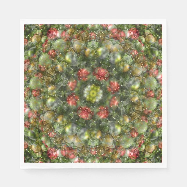 Farbenfrohe Ornamente Serviette (Vorderseite)