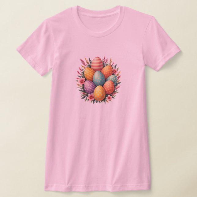 Farbenfrohe Ostereier Bouquet T - Shirt (Ablage )