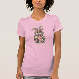 Farbenfrohe Ostereier Bunny T - Shirt