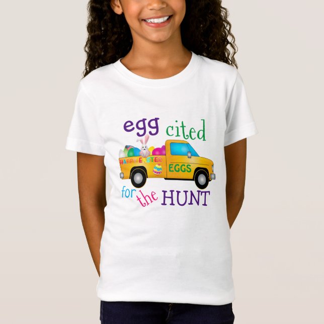 Farbenfrohe Ostereier Hunt Bunny Truck T - Shirt (Vorderseite)