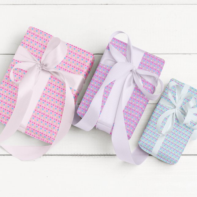 Farbenfrohe Ostereier-Muster-Papierblätter Geschenkpapier Set (Von Creator hochgeladen)