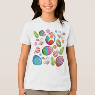 Farbenfrohe Ostereier Sonnige Gesichter-23172 Tri-Blend Shirt