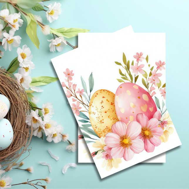 Farbenfrohe Ostereier und Blume Seidenpapier (Von Creator hochgeladen)