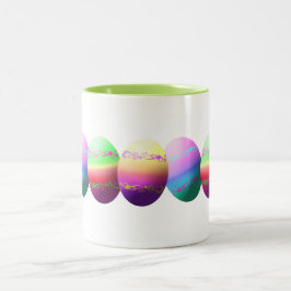 Farbenfrohe Ostereier Zweifarbige Tasse
