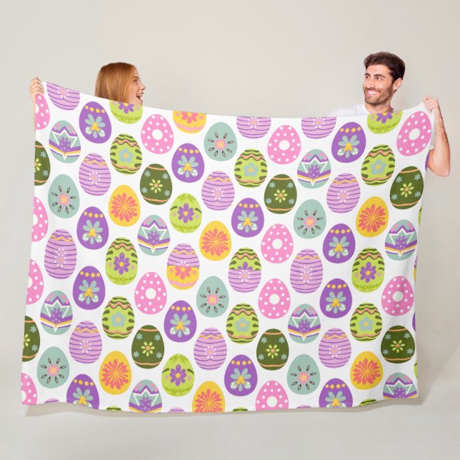 Farbenfrohe Osterfeige Fleecedecke (Beispiel)