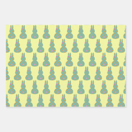 Farbenfrohe Ostersonnenmuster Geschenkpapier Set