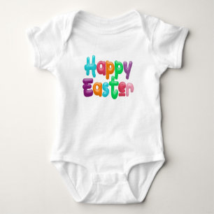 Farbenfrohe Ostertypografie   Bodysuit Baby Strampler