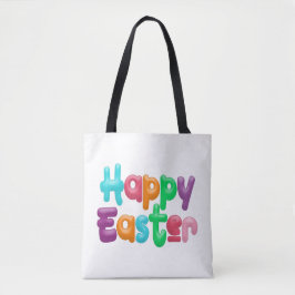 Farbenfrohe Ostertypografie | Tragetasche Tasche