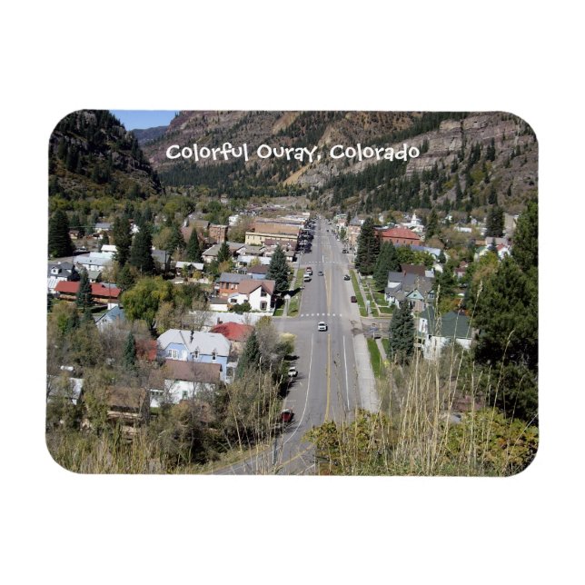 Farbenfrohe Ouray, Colorado Magnet (Horizontal)