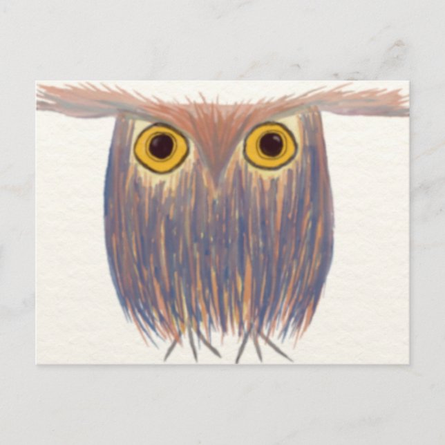 Farbenfrohe Owl Wasserfarbenmalerei Postkarte (Vorderseite)