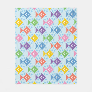 Farbenfrohe Ozeanfische Fleecedecke