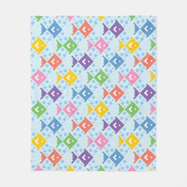 Farbenfrohe Ozeanfische Fleecedecke (Vorderseite)