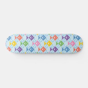Farbenfrohe Ozeanfische Skateboard
