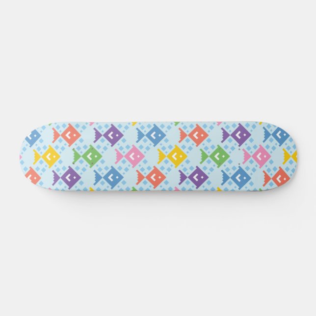 Farbenfrohe Ozeanfische Skateboard (Horizontal)