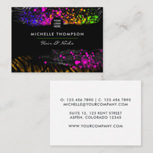 Farbenfrohe Paint Business Card wirbeln Visitenkarte