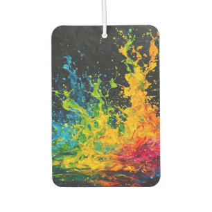 Farbenfrohe Paint Splash Autolufterfrischer