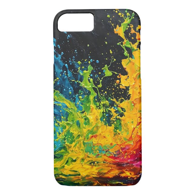 Farbenfrohe Paint Splash Case-Mate iPhone Hülle (Rückseite)