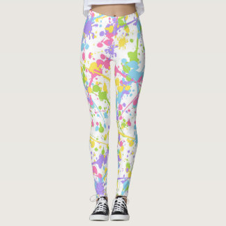 Farbenfrohe Paint Splash Leggings