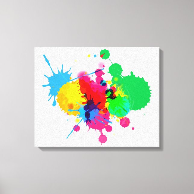 Farbenfrohe Paint Splash Leinwanddruck (Vorderseite)