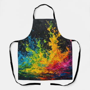 Farbenfrohe Paint Splash Schürze