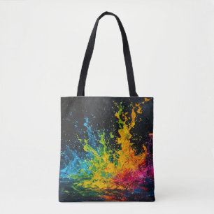 Farbenfrohe Paint Splash Tasche