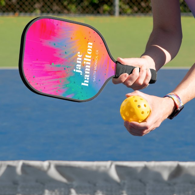 Farbenfrohe Paint Spritzer Pickleball Paddle (InSitu)