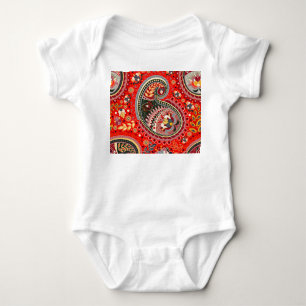 Farbenfrohe Paisley Indian Seamless Patches Baby Strampler