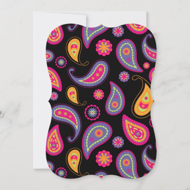 Farbenfrohe Paisley nahtloses Muster (Vorderseite)