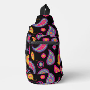 Farbenfrohe Paisley nahtloses Muster Crossbody Bag