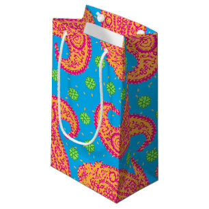 Farbenfrohe Paisley Pattern Kleine Geschenktüte