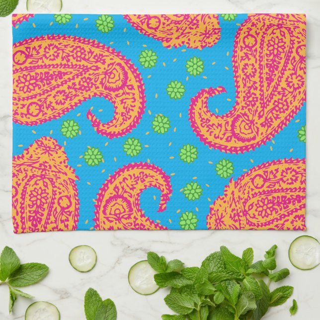 Farbenfrohe Paisley Pattern Küchentücher (Gefaltet)