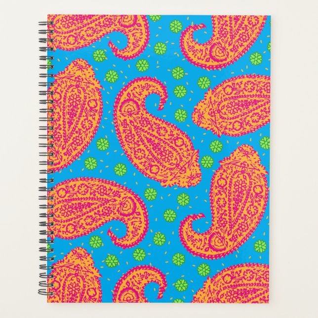 Farbenfrohe Paisley Pattern Planer (Vorderseite)