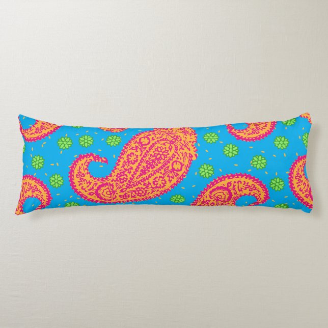 Farbenfrohe Paisley Pattern Seitenschläferkissen (Vorderseite)