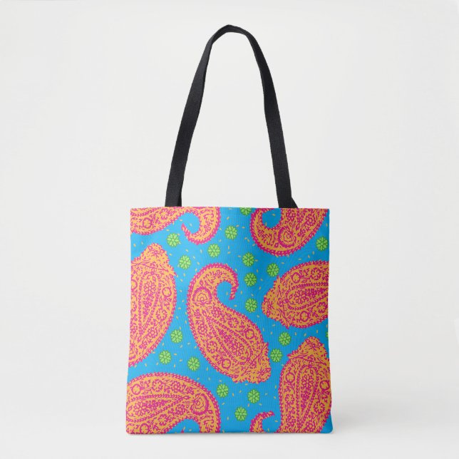 Farbenfrohe Paisley Pattern Tasche (Vorderseite)