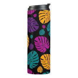 Farbenfrohe Palm-Blätter Thermosbecher