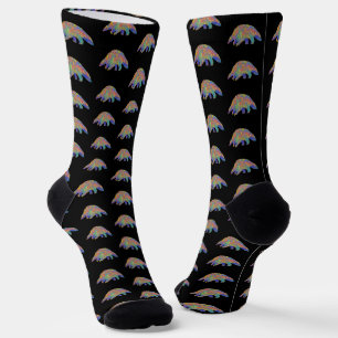 Farbenfrohe Pangolin Socken