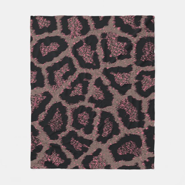 Farbenfrohe Panther Texturen Nahtloses Muster Fleecedecke (Vorderseite)