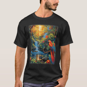 Farbenfrohe Papageien Regenwald Dschungel Macaw Pa T-Shirt