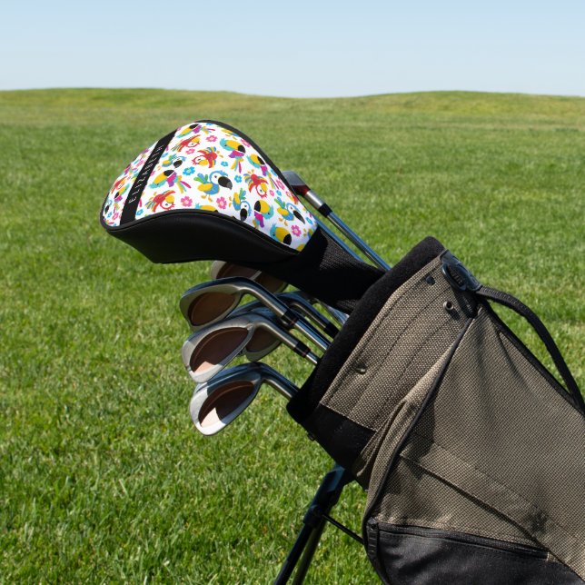 Farbenfrohe Papageien, tropische Papageien, Ihr Na Golf Headcover (In SItu)