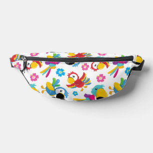 Farbenfrohe Papageien, tropische Papageien, Vögel, Bauchtasche