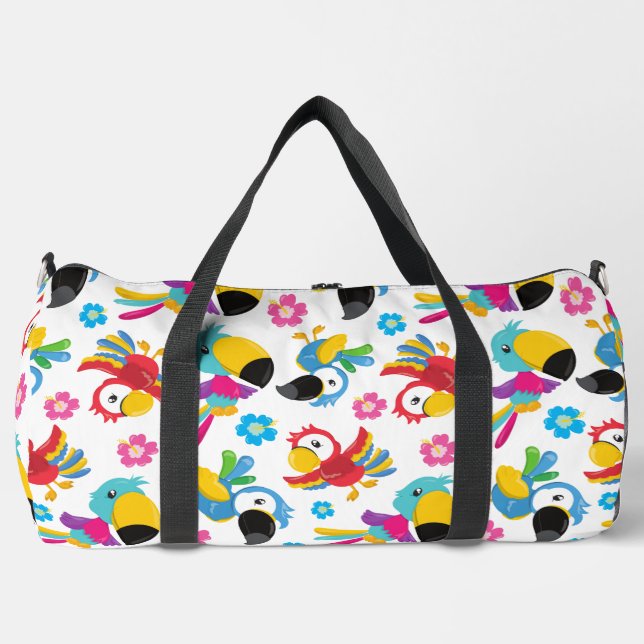 Farbenfrohe Papageien, tropische Papageien, Vögel, Duffle Bag (Vorderseite)