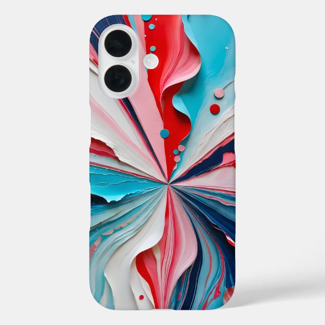 Farbenfrohe Papier Collage Art iPhone Fall iPhone 16 Hülle (Rückseite)