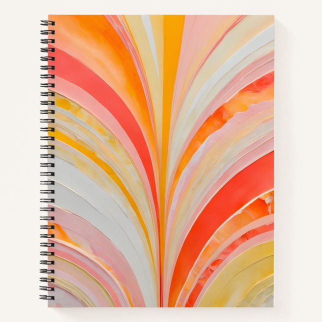 Farbenfrohe Papier Collage Art Spirale Notebook Notizbuch (Vorderseite)