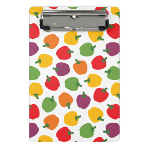 Farbenfrohe Paprikaschoten Mini Klemmbrett