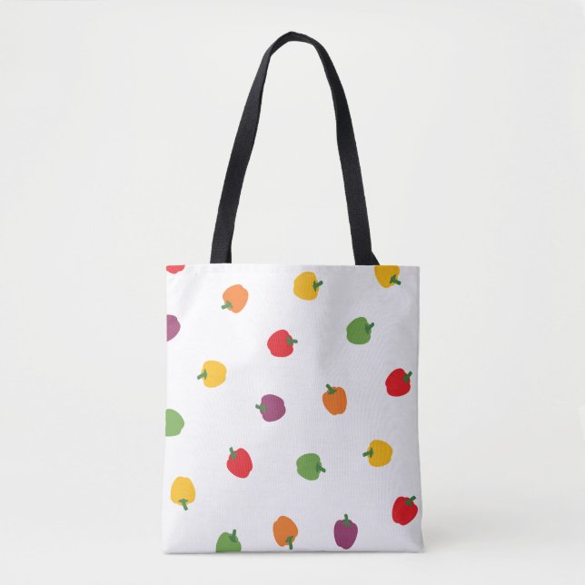 Farbenfrohe Paprikaschoten Tasche (Vorderseite)