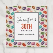 Farbenfrohe Pariser Macarons Muster Geburtstag