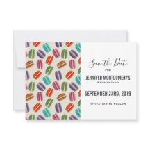 Farbenfrohe Pariser Macarons Muster Geburtstag