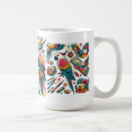 Farbenfrohe Parks Tropische Kunst Kaffeetasse