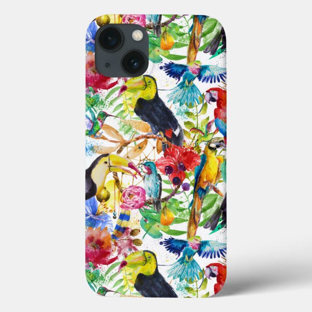 Farbenfrohe Parrosen Case-Mate iPhone Hülle (Rückseite)
