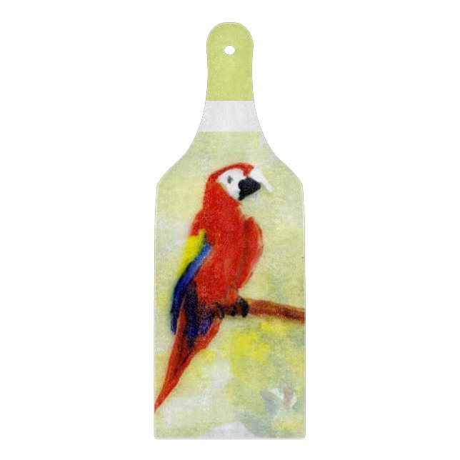 Farbenfrohe Parrot Bird Art Schneidebrett (Vorderseite)